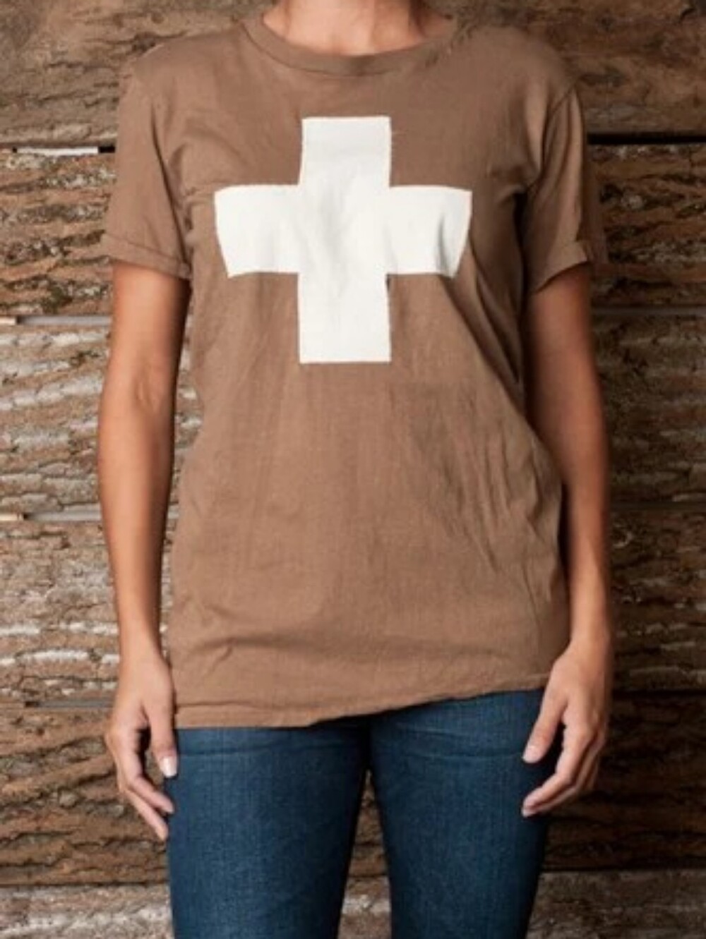 Imogene + Willie Tan The Plus Short Sleeve T-Shirt In Fatigue Brown - Picture 2 of 12